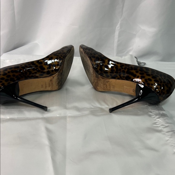 Jimmy Choo Brown Leopard Print Heels - Picture 7 of 9